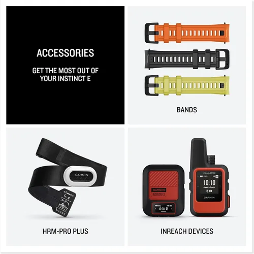 Vista 18 de Garmin Instinct® 3 45mm, pantalla AMOLED, reloj inteligente GPS resistente para exteriores, bisel reforzado con metal, linterna incorporada, hasta