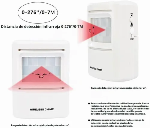 Vista 4 de Alarma de ladridos para perros, detector de movimiento, sensor de movimiento de ladridos al aire libre, rango de 1000 pies, alarma para perros