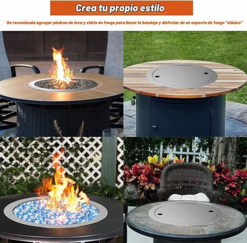 Vista 6 de Skyflame - Sartén de acero inoxidable de 13 pulgadas con anillo de quemador