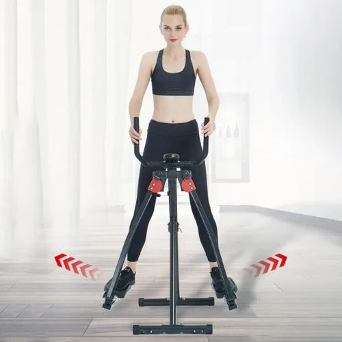 Vista 9 de Máquina elíptica, caminadores de aire, planeador de aire multidireccional, para fitness, máquina de entrenamiento y ejercicio con monitor LCD, B, A