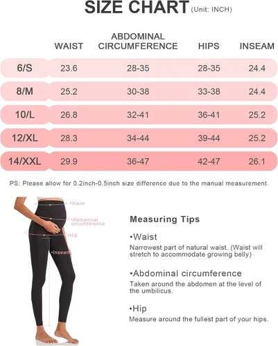 Vista 6 de Enerful Leggings de maternidad para mujer sobre el vientre, sin costuras, suaves, para embarazo, entrenamiento, yoga activo, pantalones