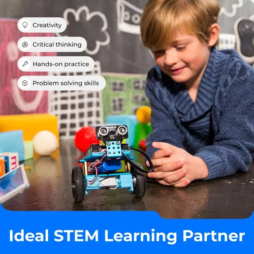 Vista 6 de Set de robot educativo transformable mBot Ranger STEM de Makeblock, de bricolaje, kit de robot 3 en 1, Arduino, aprendizaje de código Scratch 2.0