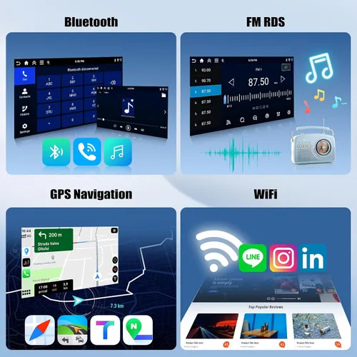 Vista 5 de 4G+128G Android Car Stereo Radio para Subaru Forester 2008 2009 2010 2011 2012 9 pulgadas incell pantalla táctil con WiFi Bluetooth Carplay Android