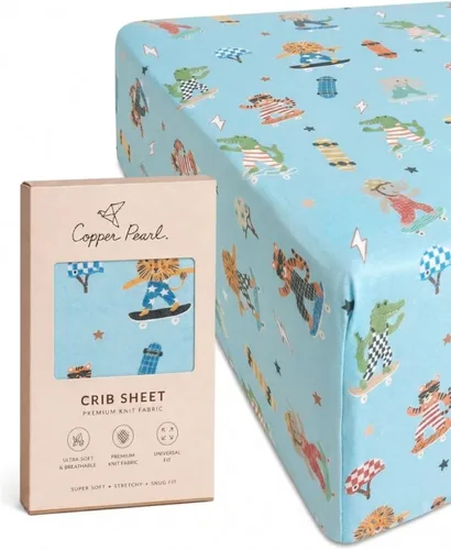 Vista 75 de Copper Pearl: Sábanas de punto prémium para cuna de bebé para niños y niñas, transpirables y suaves, sábanas ajustables para colchones estándar