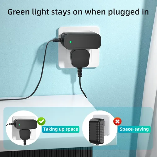Vista 5 de Cargador para teléfono Yealink Adaptador de fuente de alimentación AC DC compatible con teléfonos IP Yealink SIP-T29G, T46S T48S, T58A, T58-CAM