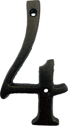 Vista 25 de BetLight Número de casa de hierro fundido de 5.5 pulgadas de alto, números de dirección de casa sólidos, elegante acabado marrón negro, fácil