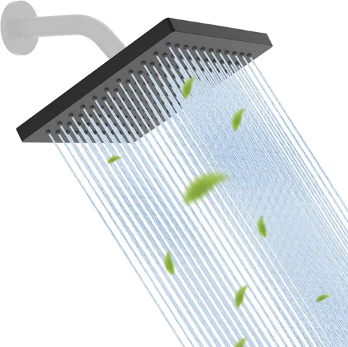 Vista 10 de Hibbent Cabezal de ducha filtrado de metal, cabezal de ducha de lluvia de alta presión de 6 pulgadas, filtro de ducha de 20 etapas para suavizador