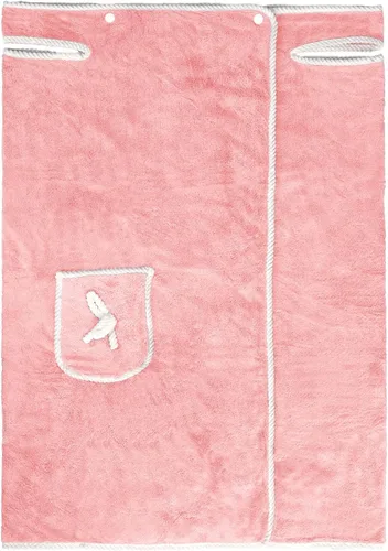 Vista 7 de Toalla de baño para niñas, forro polar coral, absorbente, bata de baño, bata de baño, playa, spa, sauna, bata de ducha