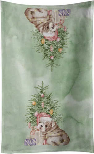 Vista 38 de Caroline's Treasures Toalla de cocina Christmas English Bulldog #2, 15 X 28, multicolor
