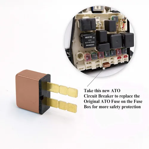 Vista 5 de 7.5A, disyuntor automotriz, montaje enchufable, conexión de terminal tipo cuchilla ATC (2 piezas)