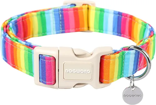 Vista 53 de DOGWONG Collar de perro de San Valentín, collar de perro con estampado de corazones para perros grandes, lindos collares de primavera, hembra