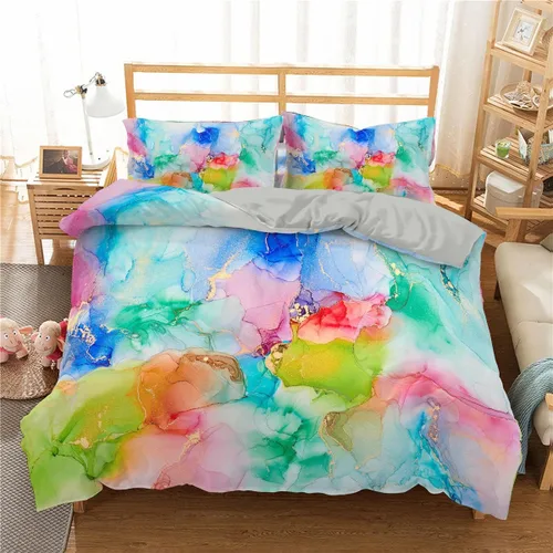 Vista 12 de Jingzhang Juego de funda de edredón con diseño de aviones voladores de nubes moradas, decoración romántica de viaje, para niños, niñas y adultos, 1