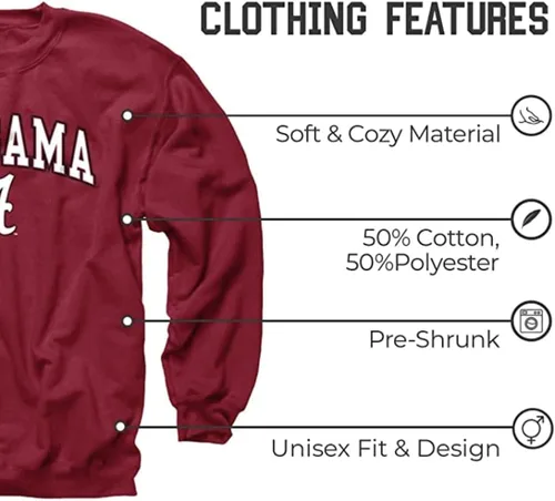 Vista 3 de Venley Sudaderas estilo novio de la NCAA College para hombremujer