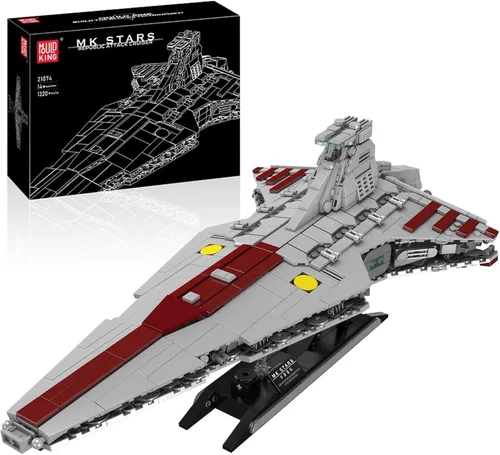 Vista 8 de Mould King Modelo de destructor estelar 21005, juguete de construcción Venator-Class Republic Attack Cruiser, 6685+piezas de regalo