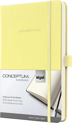 Vista 23 de Sigel Cuaderno CO120 CONCEPTUM®, negro, Tapa dura, liso con hoja guía rayada, aprox. A5, con numerosas características