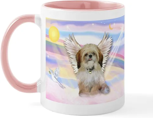 Vista 53 de CafePress Angel Shih Tzu In Clouds Taza de café de cerámica de 11 oz (11.0 fl oz)