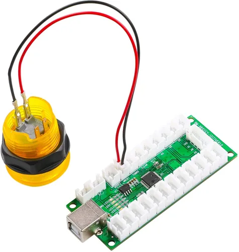 Vista 4 de 20 unidslote 2 Pin Arcade Button Cables Terminales Tamaño 0.110'' (0.110 in) Compatible con codificador USB Arcade Zero Delay SANWA Arcade