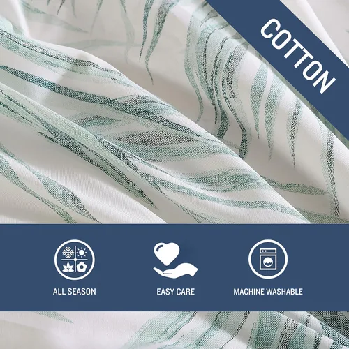 Vista 5 de Tommy Bahama - Juego de funda de edredón tamaño Queen, juego de ropa de cama de algodón reversible con fundas de almohada a juego, elementos