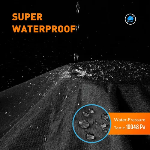 Vista 6 de Cubierta de parrilla resistente a prueba de agua de 600D poliéster para parrilla de mesa, compatible con parrilla Blackstone 1971 de 17 pulgadas sin
