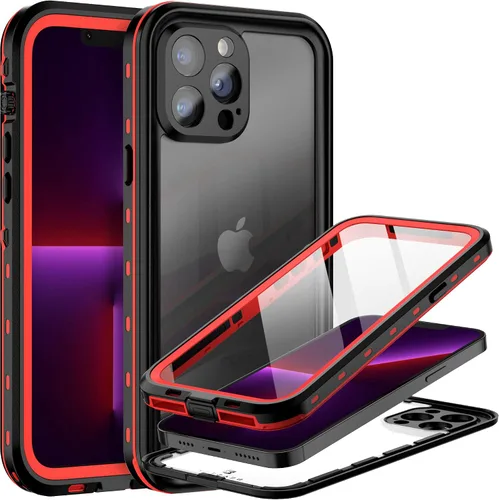 Vista 9 de BEASTEK TRE - Funda impermeable para Apple iPhone 13, a prueba de golpes, con certificación IP68, con protector de pantalla integrado, cubierta