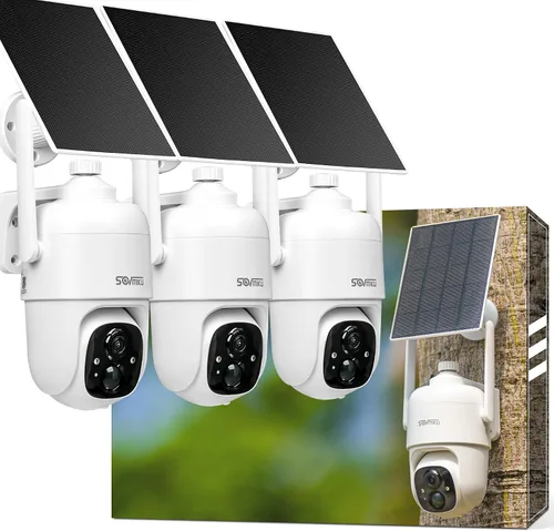 Vista 15 de SOVMIKU 2CQ1 AI 2K Cámara de seguridad solar inalámbrica para exteriores, alimentada por batería, audio bidireccional, detección de movimiento