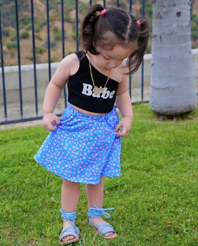 Vista 6 de BIG ELEPHANT Falda de meter para niñas pequeñas, faldas de scooter con volantes para niñas