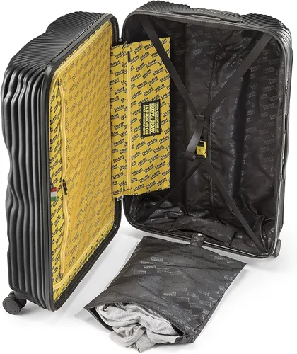Vista 5 de CRASH BAGGAGE Maleta con carrito de rayas, Negro