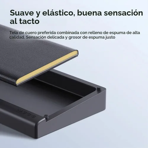 Vista 3 de Hagibis Soporte para reposamuñecas para teclado con funda de almacenamiento de partición de escritorio, espuma viscoelástica suave ergonómica, base
