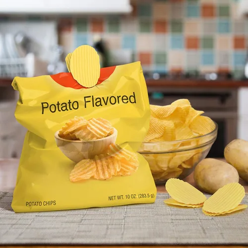 Vista 2 de Genuine Fred, Juego de 4 clips de patata, cierres ondulados para bolsas de chips, clips para bolsas, diseño patentado