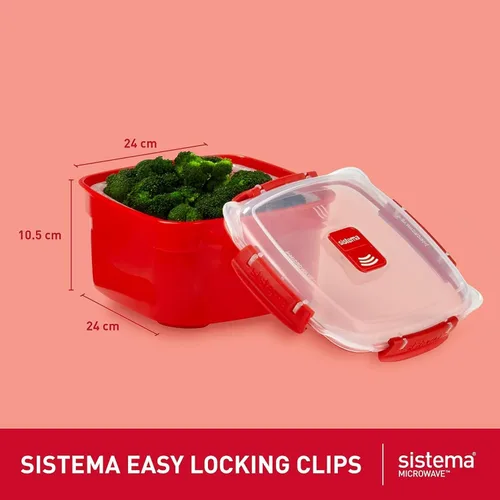 Vista 3 de Sistema Vaporizador de microondas para cocinar alimentos y verduras con ventilación de liberación de vapor (paquete de 4)