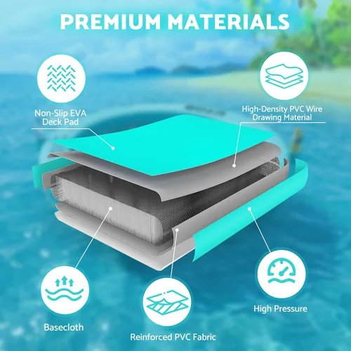 Vista 12 de Inflatable Water Hammock Floating Dock 8FT / 10FT Water Floating Island Raft for Lake Boat Pool Ocean Adults Kids, with W/Cupholder & Pump