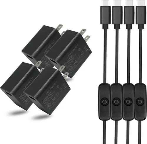 Vista 8 de Fuente de alimentación con certificación UL 5V3A con interruptor 2.5A 2A 1.5A 1.5A 1A Adaptador de CA de carga rápida con interruptor de encendido