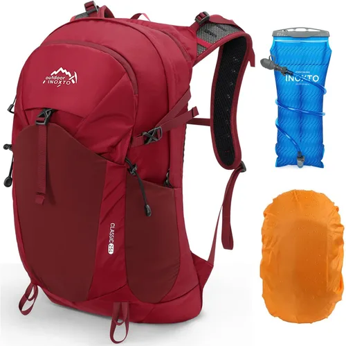 Vista 12 de IX INOXTO Mochila de hidratación para senderismo con bolsa de agua de 3 litros para mujeres y hombres, mochila de agua de 25 litros para senderismo