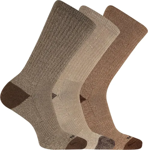 Vista 6 de Merrell Paquete de 3 calcetines de senderismo para mujer (pestaña de corte bajo/cuarto/tripulación)