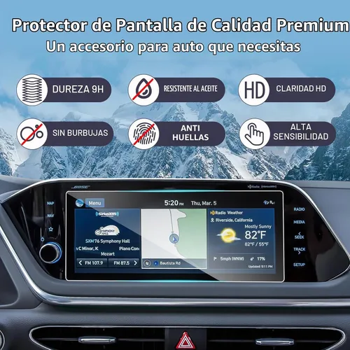 Vista 3 de Protector de pantalla para Hyundai Sonata 2020-2023 de 10.25 pulgadas 2023 Sonata Accesorios Sonata DN8 SE/SEL/Limited/N Line/SEL Plus Película