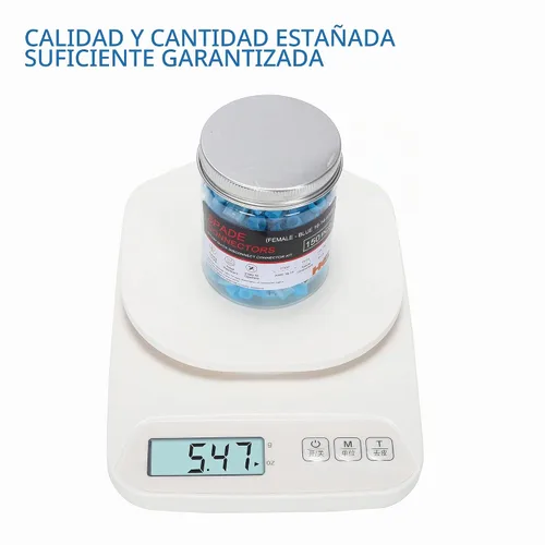 Vista 2 de HKS 150 Piezas Conectores de Desconexión Rápida de Espada Hembra de Nylon - Azul 16-14 AWG Kit de Conectores de Cable Eléctrico - Cobre Estañado