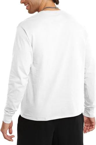 Vista 2 de Champion Camiseta para hombre, camiseta clásica de manga larga, cómoda, suave para hombre (regular o grande y alto)