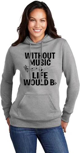 Vista 25 de Go All Out Sudadera con capucha para hombre y mujer sin música Life Would B Flat Funny Music Lovers Granate