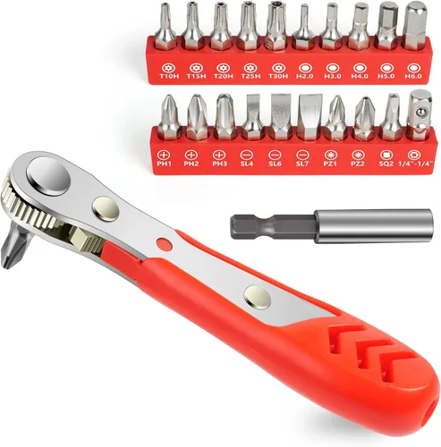 Vista 12 de OSDUE Juego de destornilladores de ángulo recto compacto para bricolaje