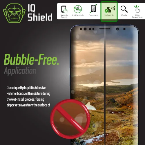 Vista 7 de IQShield Paquete de 2 protectores de pantalla para Samsung Galaxy S9 Plus/S9+ (compatible con fundas), compatible con identificación de huellas