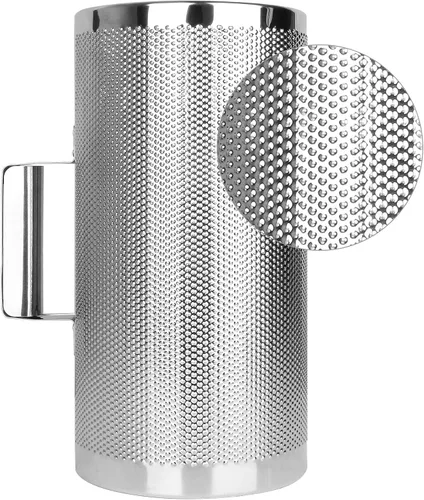 Vista 3 de Güiro de metal de 30.5 x 15.2 cm, instrumento de acero inoxidable con raspador, instrumento latino de percusión Plateado