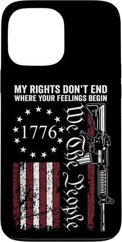 Vista 24 de My Rights Don't End Where Your Feelings Begin USA Gun Flag Case for iPhone 17