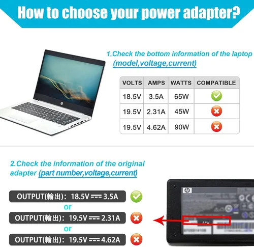 Vista 3 de Cargador adaptador de CA para laptop HP Pavilion dm4-1165 dm4-1165dx dm4-1173cl; HP Pavilion dm4-1200 dm4-1201us dm4-1211tx; HP Pavilion dm4-1218tx