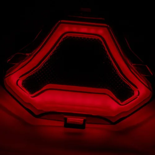 Vista 9 de Lámpara de freno de motocicleta, luz trasera LED con señales de giro integradas, repuesto para Yamaha YZF R3 R25 Y15ZR MT07 FZ07 LC150