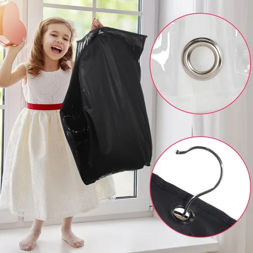 Vista 3 de Paterr 10 piezas de 50 pulgadas transparente para disfraces de baile, bolsa de ropa de plástico para competiciones de baile, con cremallera