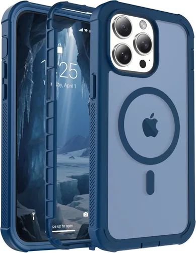 Vista 56 de jaroco - Funda magnética compatible con MagSafe para iPhone 11 de 6.1 pulgadas; protección de grado militar contra caídas, de doble capa