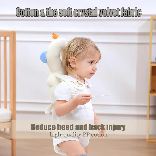 Vista 3 de Feidoog Mochila Cojín Protector de Cabeza para Bebé con 3 Rodilleras para Caminar y Gatear, Astronautas