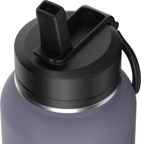 Vista 3 de Hydrapeak - Botella de agua de 32 onzas, con tapa Chug, reutilizable, de acero inoxidable, a prueba de fugas, aislamiento térmico al vacío de doble