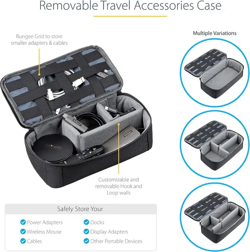 Vista 3 de StarTech.com Mochila ergonómica unisex para computadora con funda extraíble para accesorios, bolsillos para computadora portátil/tableta, nailon