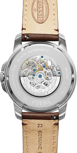 Vista 5 de Fossil de los hombres me3052Grant two-hand Autocontrol automático viento reloj con correa de piel color café